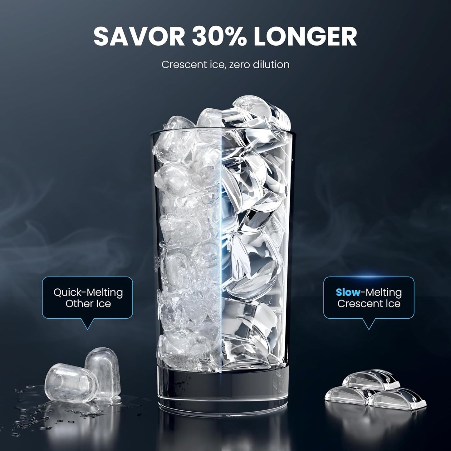 Máquina para hacer cubitos de hielo cuadrados transparentes Kismile 58003RIM0 