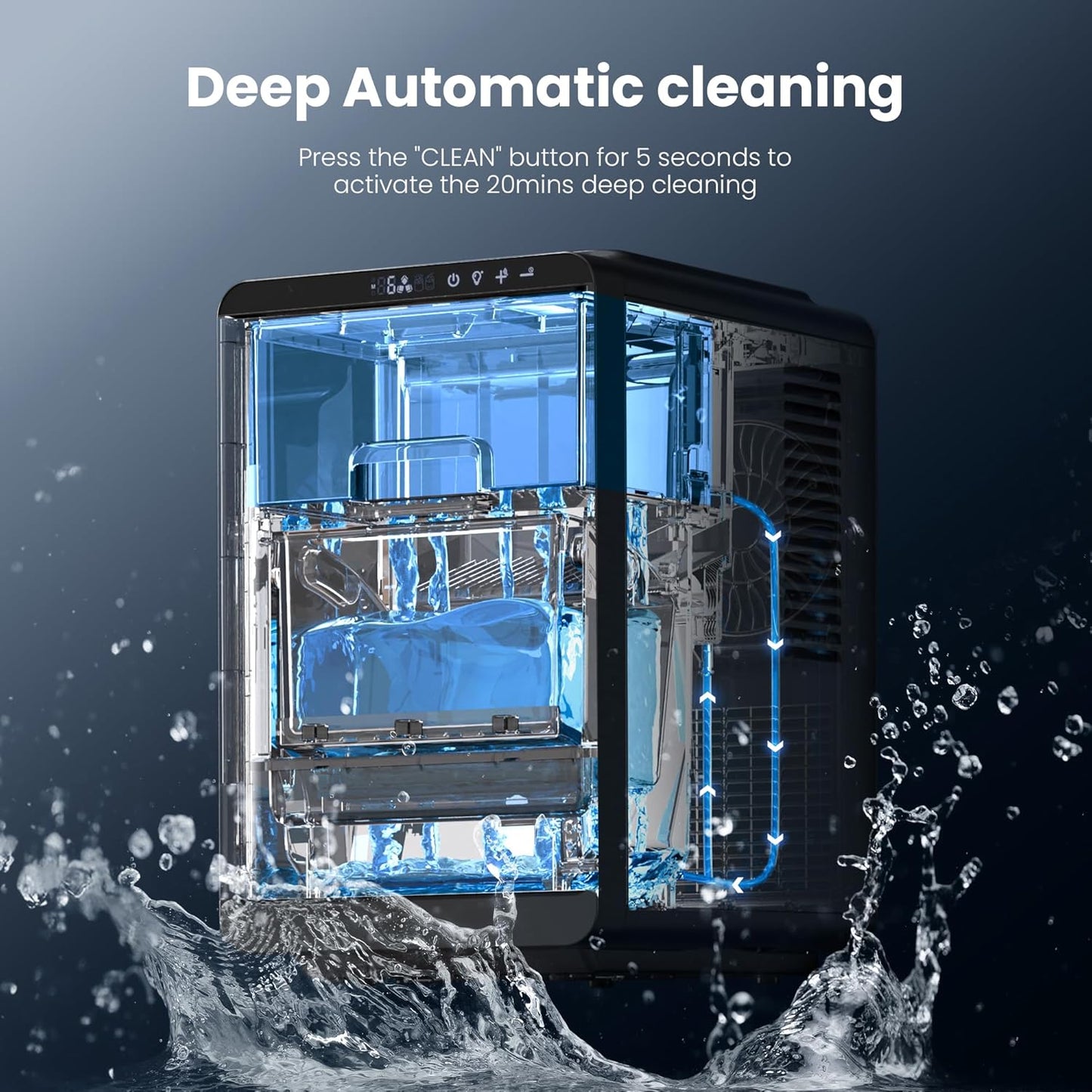 Máquina para hacer cubitos de hielo cuadrados transparentes Kismile 58003RIM0 