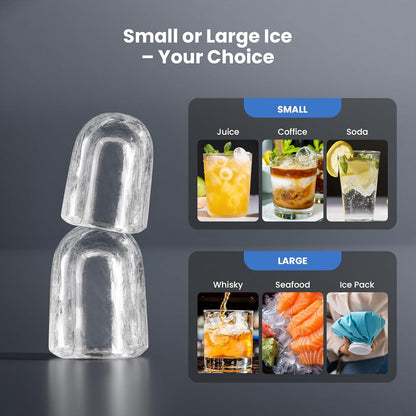 Máquina para hacer cubitos de hielo cuadrados transparentes Kismile 58003RIM0 