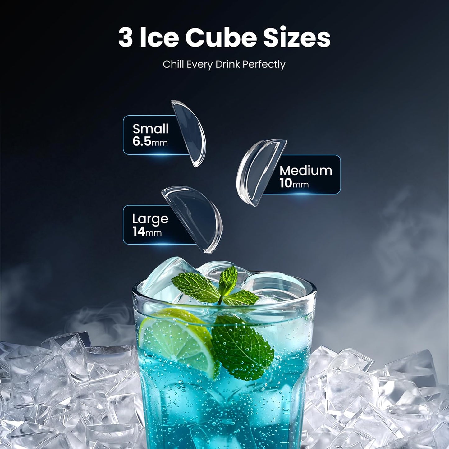 Máquina para hacer cubitos de hielo cuadrados transparentes Kismile 58003RIM0 
