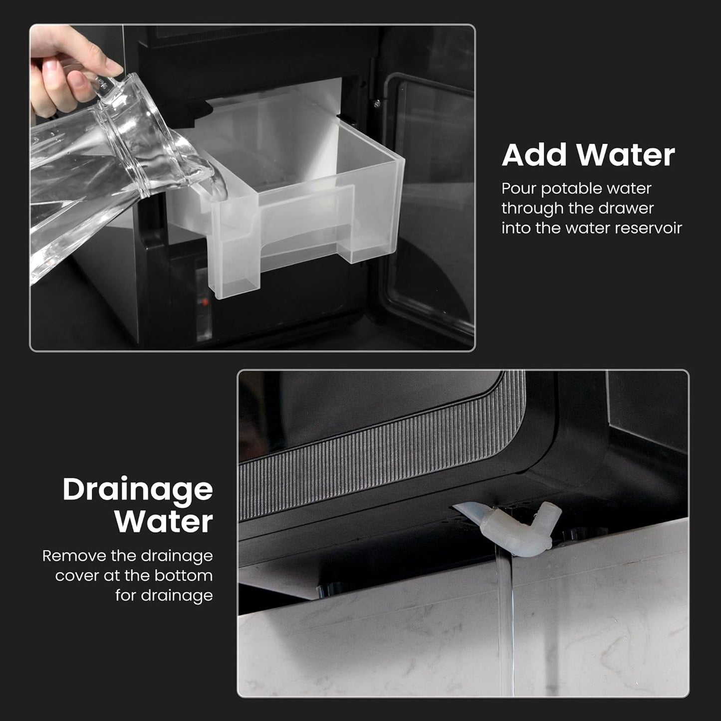 Máquina para hacer cubitos de hielo cuadrados transparentes Kismile 58003RIM0 