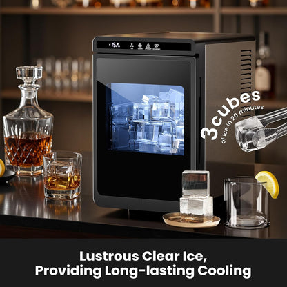 Máquina para hacer cubitos de hielo cuadrados transparentes Kismile 58003RIM0 