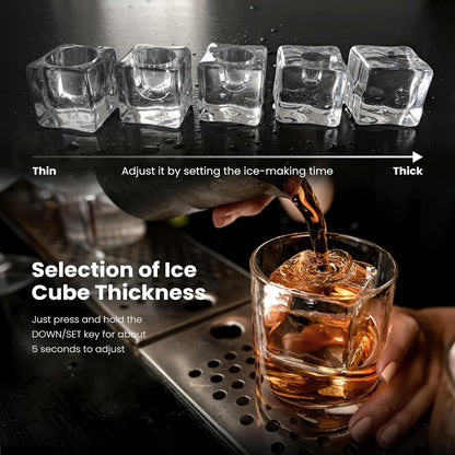 Máquina para hacer cubitos de hielo cuadrados transparentes Kismile 58003RIM0 