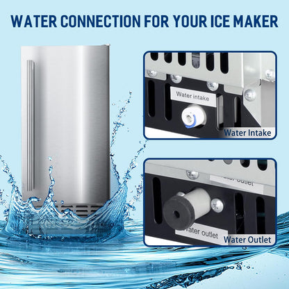 Kismile Commercial Under Counter Built-in Nugget Ice Maker Z5830N