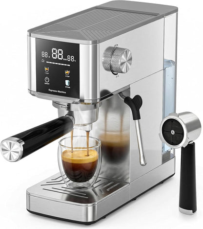 Cafetera expreso Kismile de 20 bares con vaporizador de leche CM8032