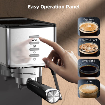 Cafetera expreso Kismile de 20 bares con vaporizador de leche CM8032