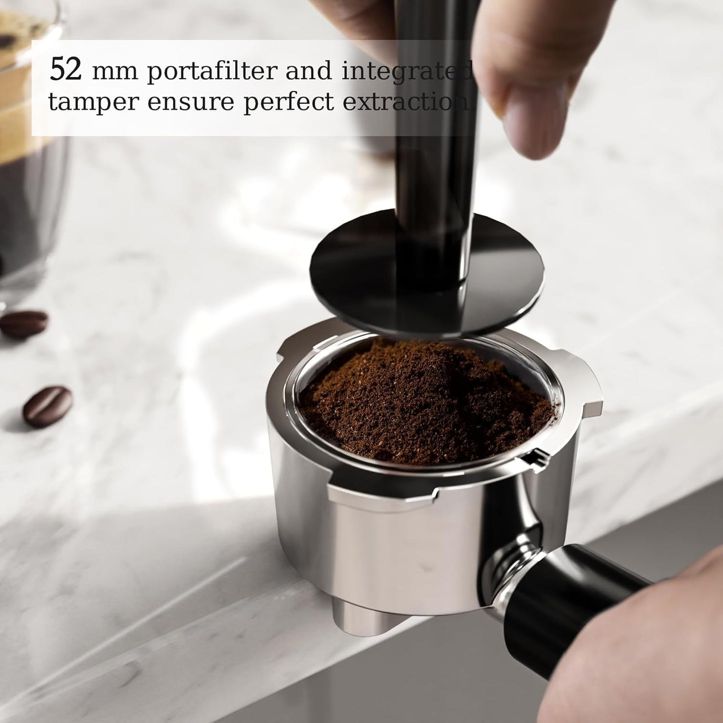 Kismile Espresso Coffee Maker Machine 20 Bar, with Milk Frother Steam Wand CM8032
