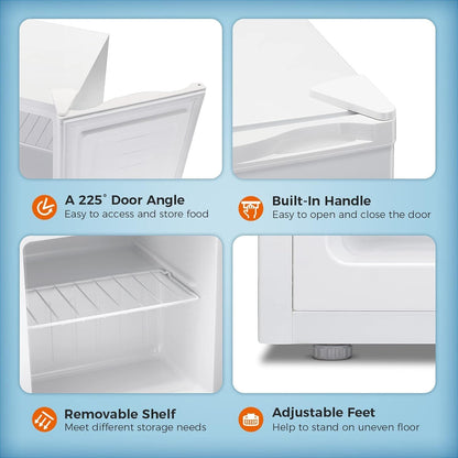 Minicongelador Kismile, congelador vertical de 1.1 pies cúbicos con puerta reversible simple 
