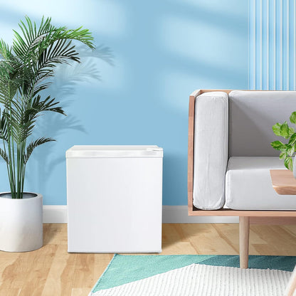 Minicongelador Kismile, congelador vertical de 1.1 pies cúbicos con puerta reversible simple 