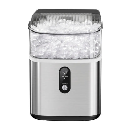 Kismile Nugget Ice Maker Z5815NB in stainless steel with transparent ice bin on Tampa Home & Garden Store
