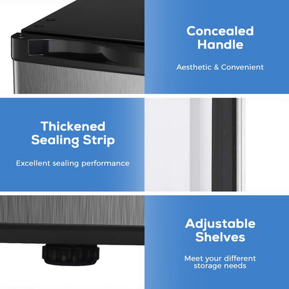 Congelador vertical Kismile, minicongelador de 3.0 pies cúbicos con puerta reversible simple 