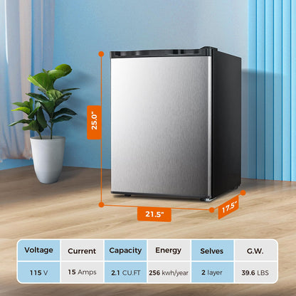Congelador vertical Kismile, minicongelador de 3.0 pies cúbicos con puerta reversible simple 