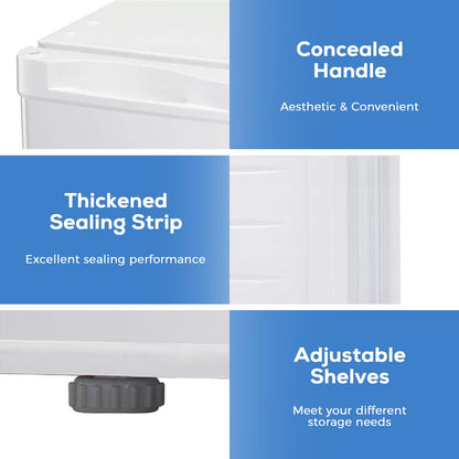 Congelador vertical Kismile, minicongelador de 3.0 pies cúbicos con puerta reversible simple 