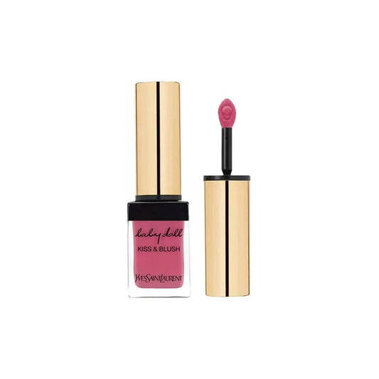 Yves Saint Laurent Baby Doll Kiss & Blush Rouge pink lip & cheek stain set in gold-cap tube on Tampa Home & Garden Store