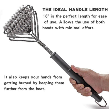 BBQ Grill Brush and Scraper Kit Stainless Steel