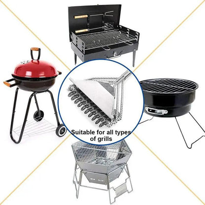 BBQ Grill Brush and Scraper Kit Stainless Steel