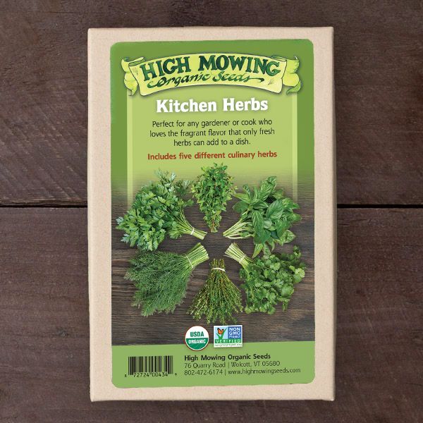 Kitchen Herbs seed bundles from Seedtime Store, High Mowing Organic Seeds, five culinary herbs on Tampa Home & Garden Store