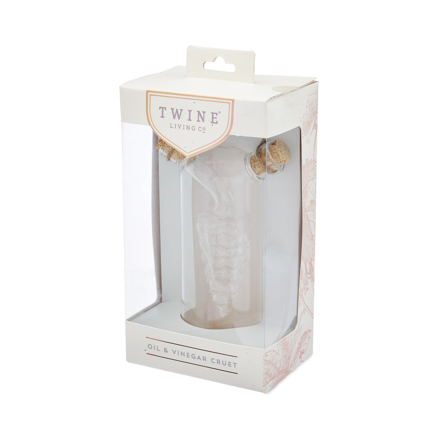 Hand Blown Grapevine Oil and Vinegar Cruet