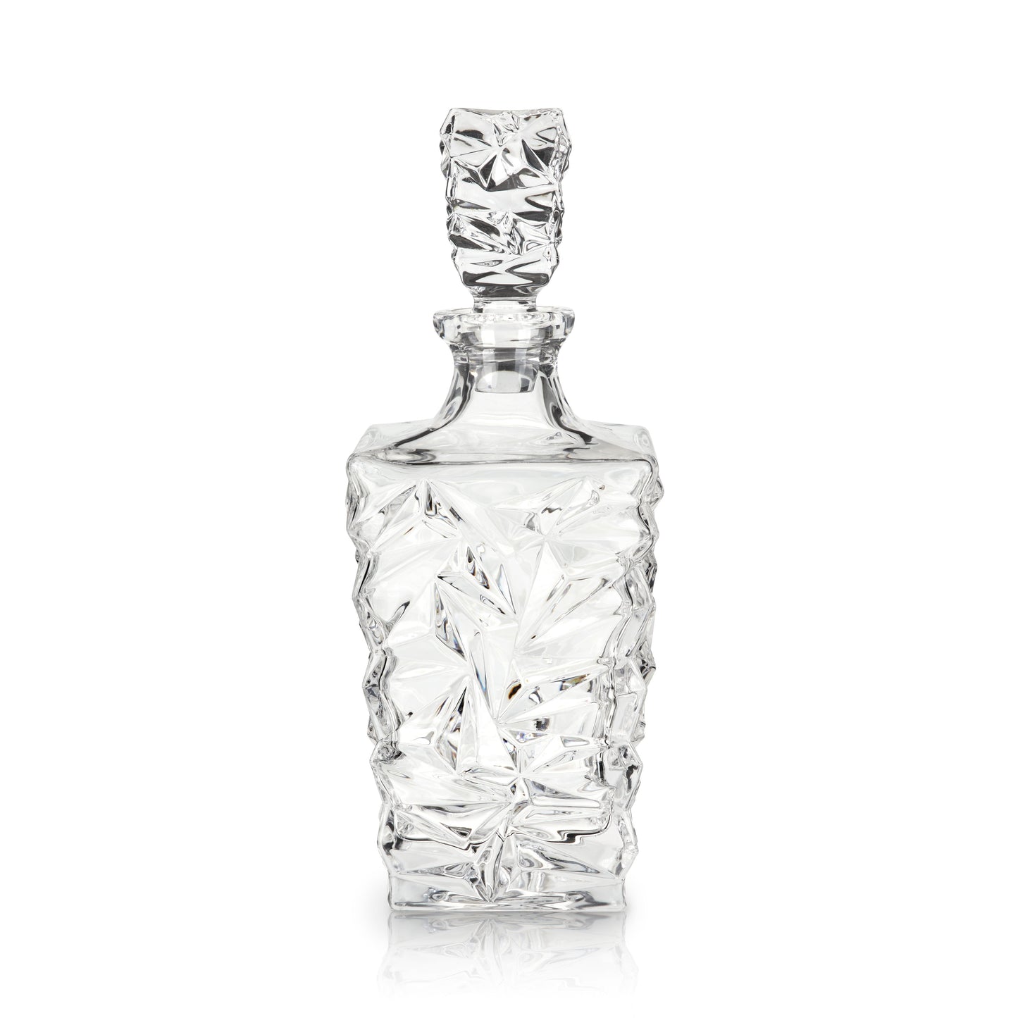 Prism Crystal Whiskey Decanter and a Stopper