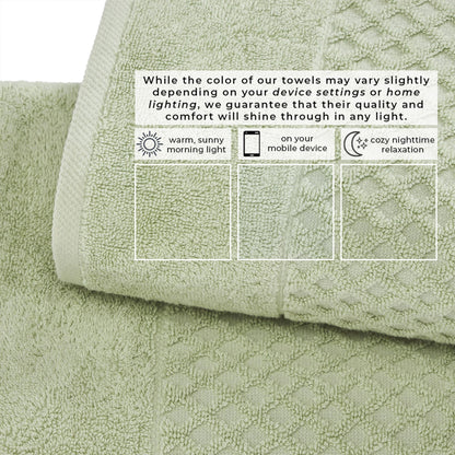 Cotton Diamond Waffle Weave Bath Towel Set
