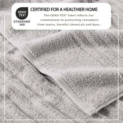 Luxury Combed Cotton and Ribbed Bath Towels