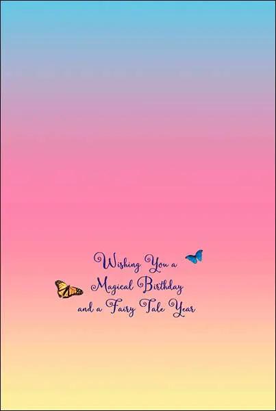 Birthday Card Magical Fairy Tale Year pastel gradient butterfly, The Country Christmas Loft on Tampa Home & Garden Store
