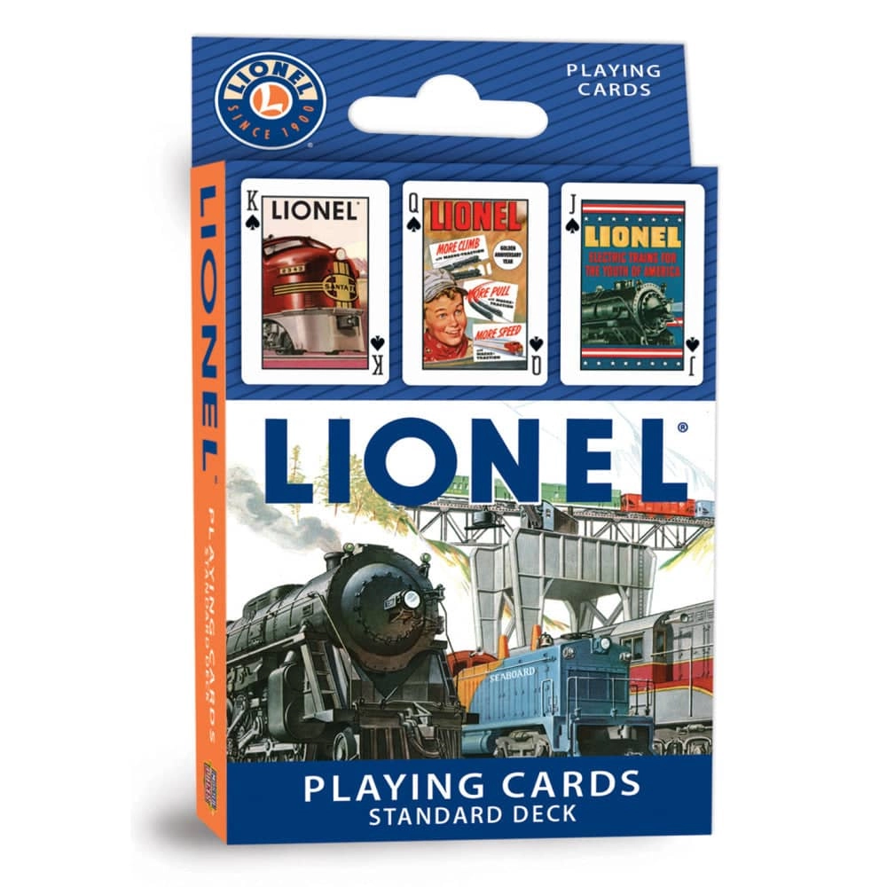 Lionel playing cards deck 54-card standard set in blue packaging The Country Christmas Loft on Tampa Home & Garden Store
