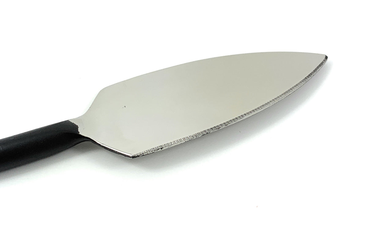 Vibhsa cheese knives stainless steel curved-handle blade close-up on Tampa Home & Garden Store