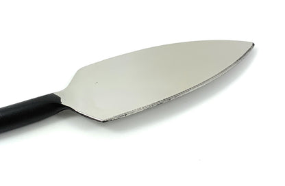 Vibhsa cheese knives stainless steel curved-handle blade close-up on Tampa Home & Garden Store
