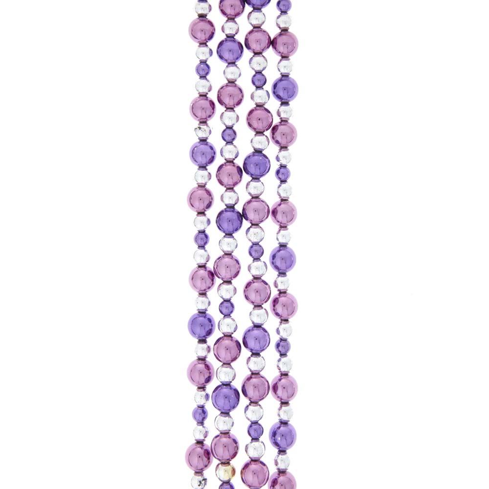 Guirlande violette et argentée - 147 cm