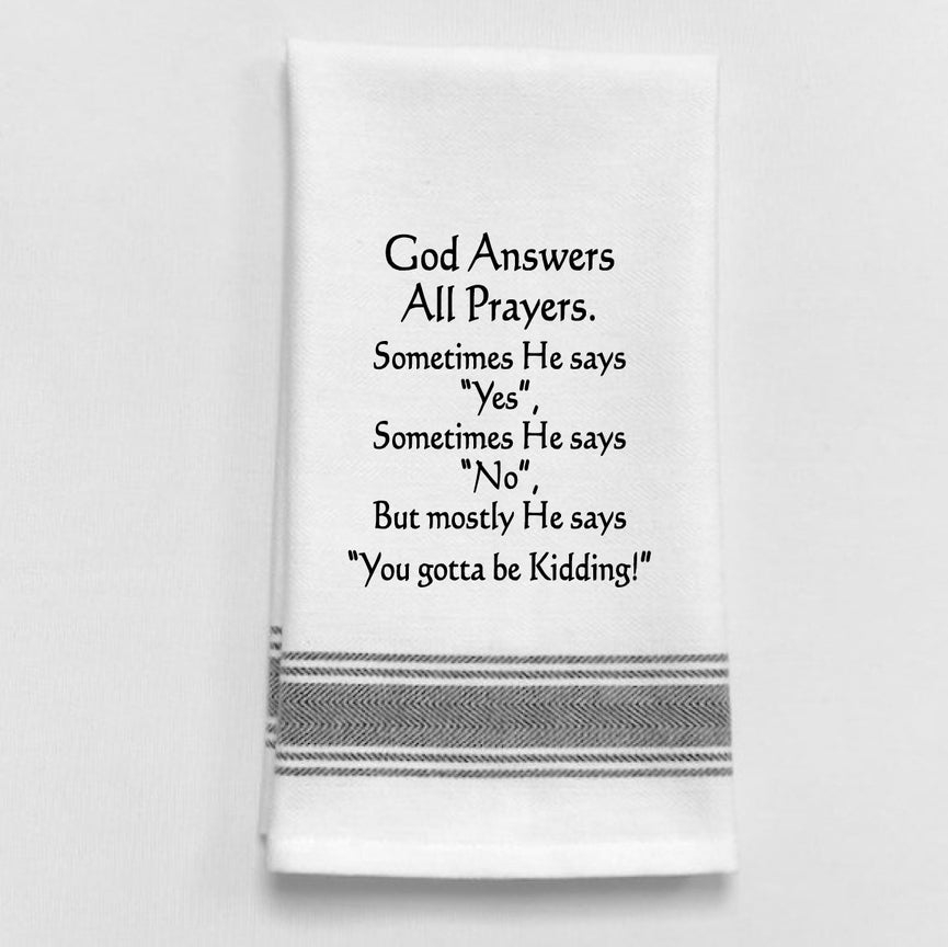 Paño de cocina - Dios responde a todas las oraciones