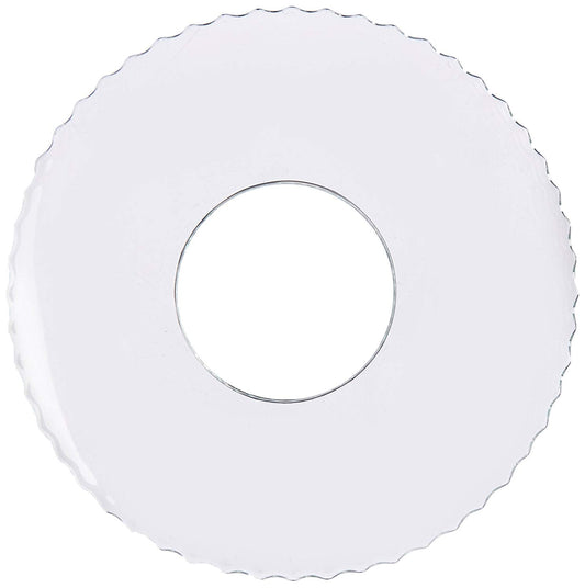 Single Glass Bobeche - Clear Serrated