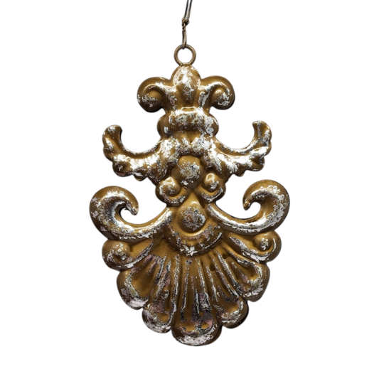 5.5 Inch Metal Ornament Filigree - Santa Face - Tampa Home & Garden Store