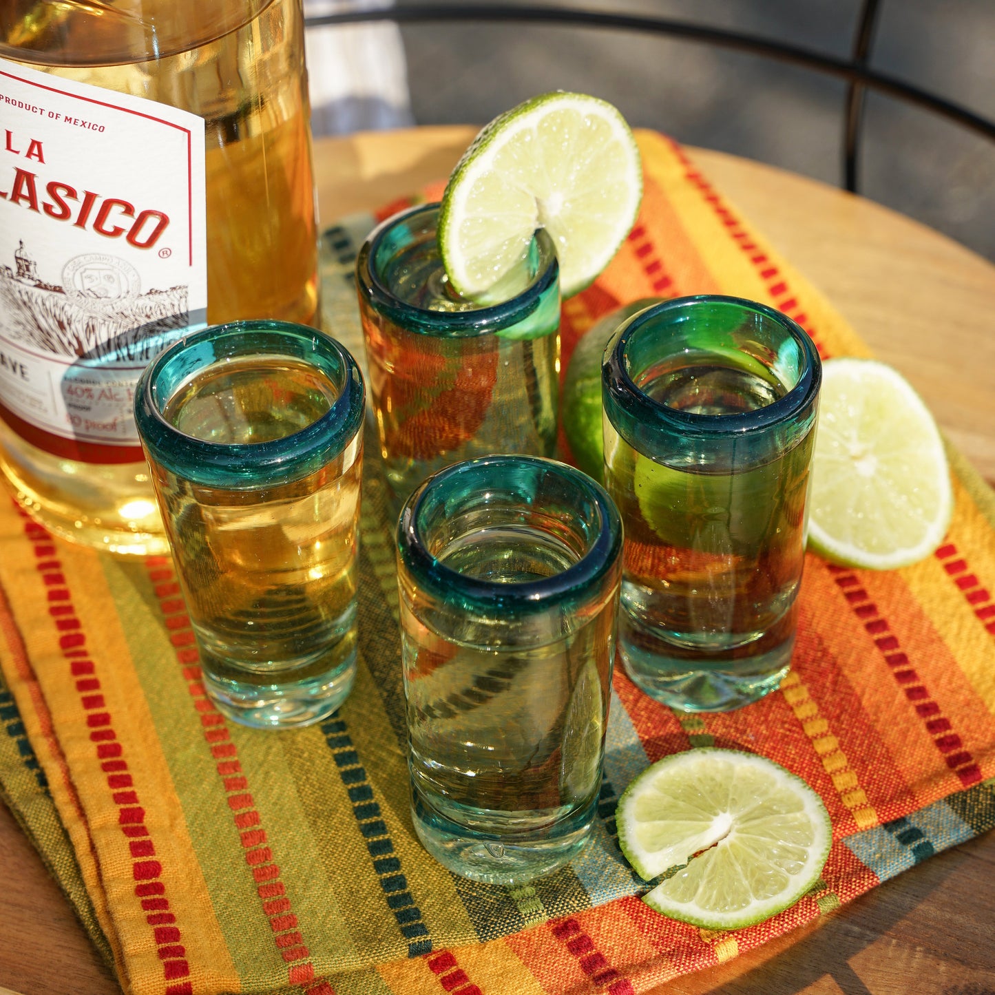 Segunda Vida Tequila and Shot Glasses Set of Four