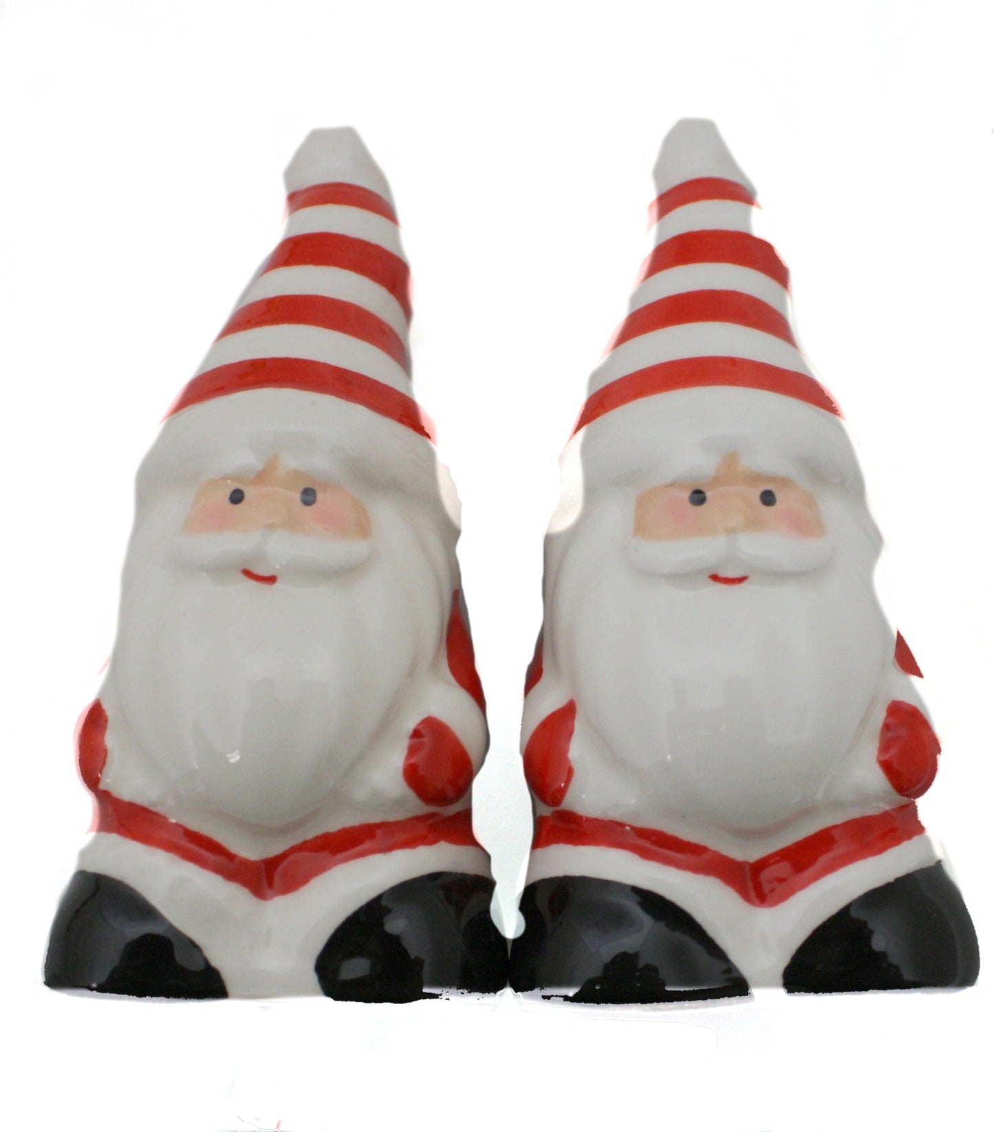 Juego de salero y pimentero de cerámica de Papá Noel