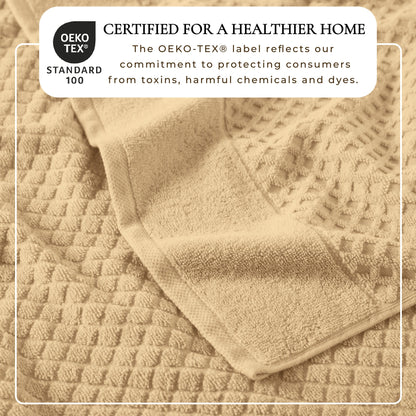 Cotton Diamond Waffle Weave Bath Towel Set