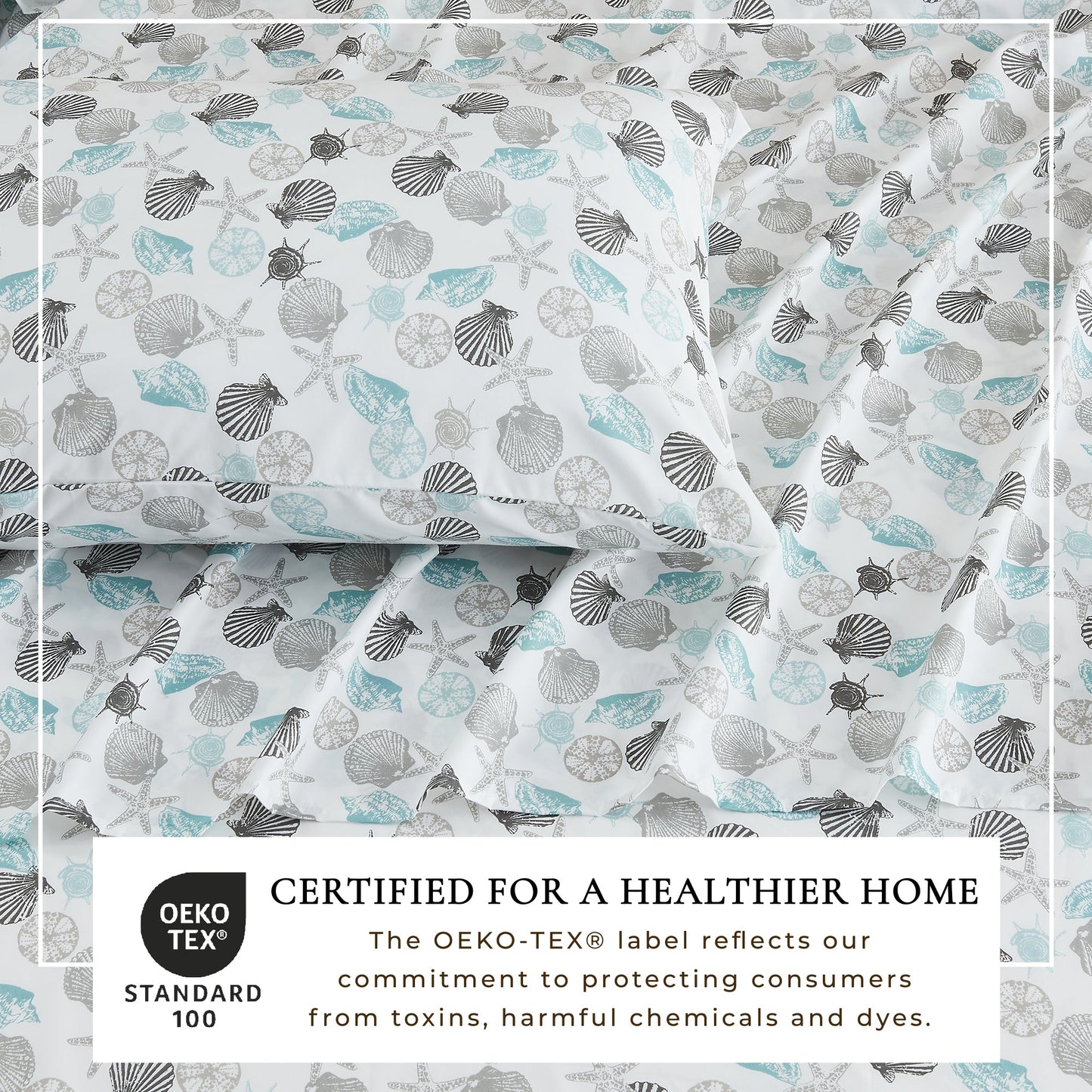 Lightweight Coastal Printed Sheet Set and Covers