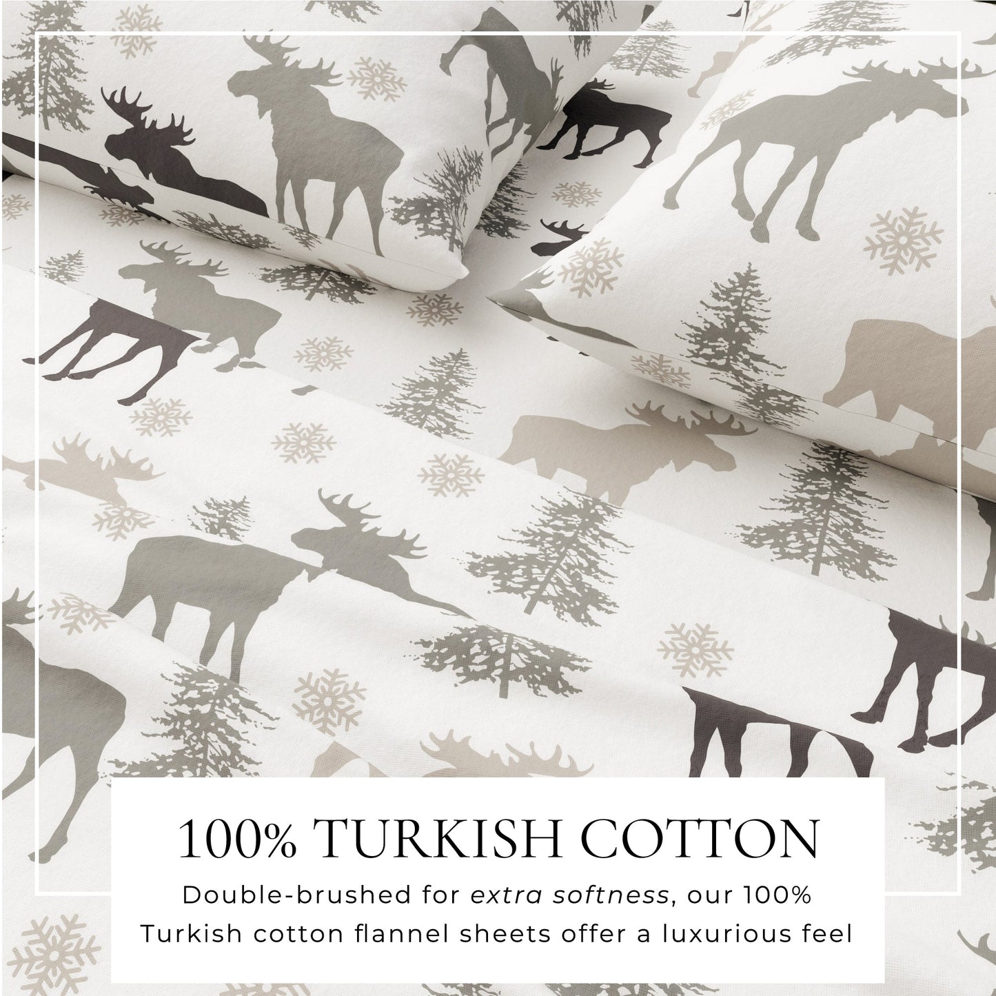 Classic Turkish Cotton Flannel Sheet and Pillow