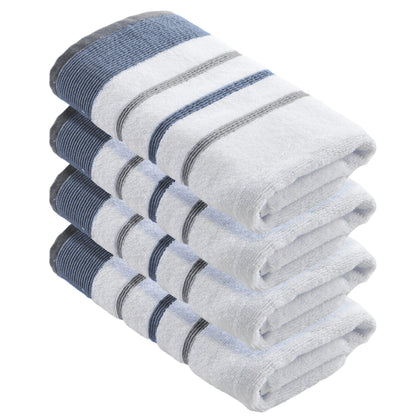 Soft Cotton Bath Towel Set and Stripe Detail