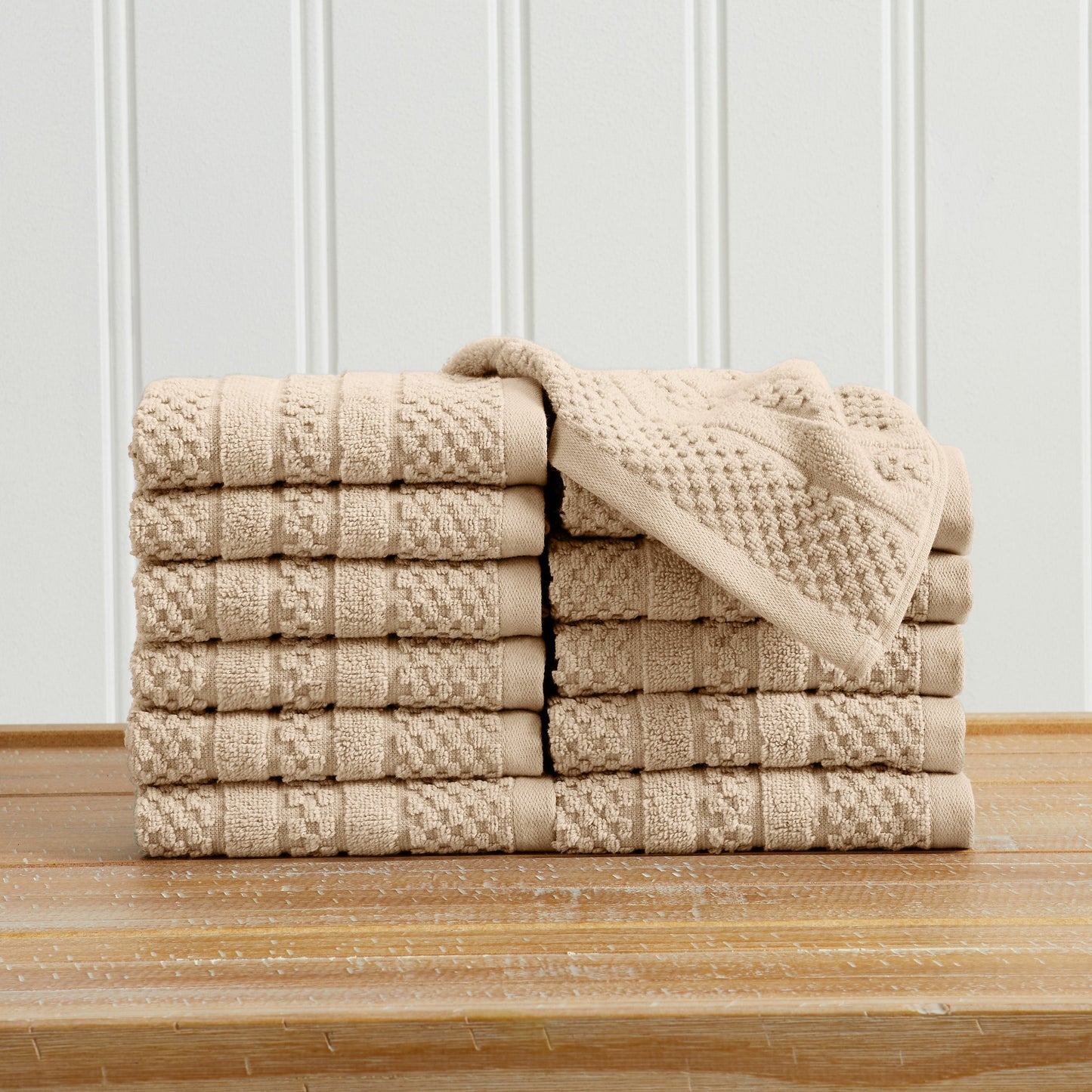 Premium Cotton Checkered Jacquard Towel for Bath