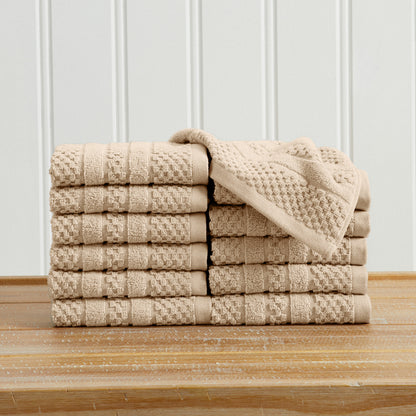 Premium Cotton Checkered Jacquard Towel for Bath