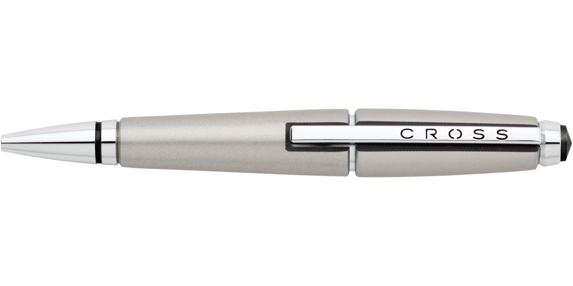 Edge Sonic Titanium Gel Rollerball Pen with matte titanium body and chrome CROSS clip on Tampa Home & Garden Store