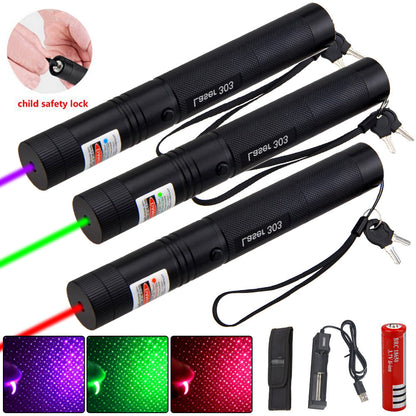 Green Red Dual Beam Laser Pointer Long Range Presentation Star Pointer