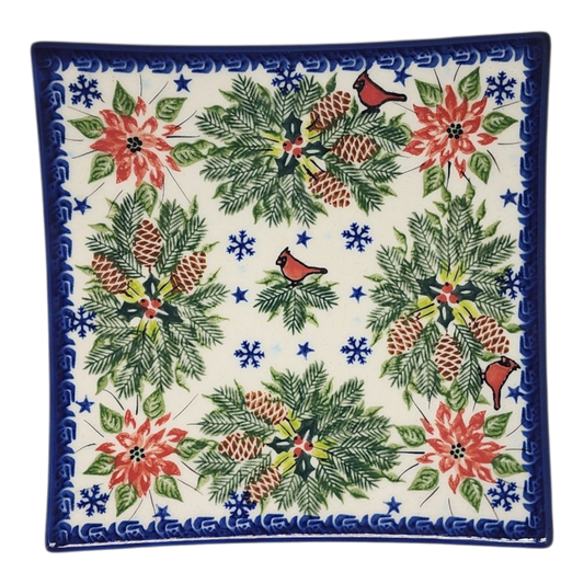 Polish Pottery Toffi Plate - Holiday Harmony Pattern