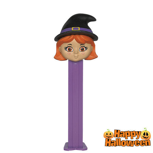 Distributeur Pez Halloween avec 3 rouleaux de bonbons - Jeune Sorcière