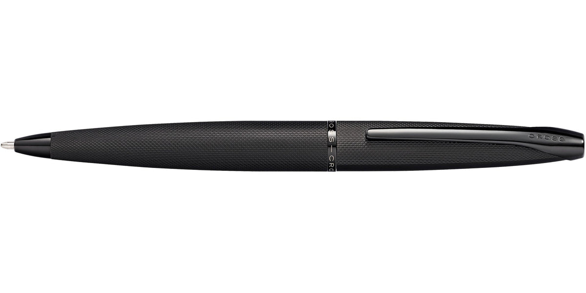 ATX Brushed Black Ballpoint Pen by A.T. Cross with textured grip and metal clip on Tampa Home & Garden Store