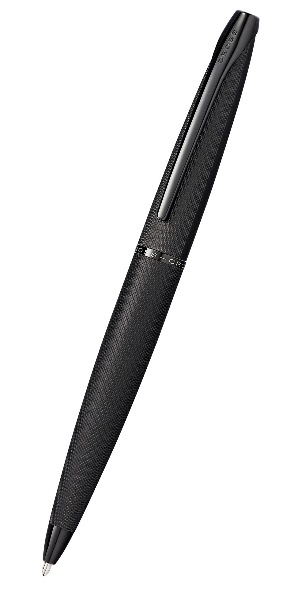 ATX Brushed Black Ballpoint Pen by A.T. Cross with textured grip and metal clip on Tampa Home & Garden Store