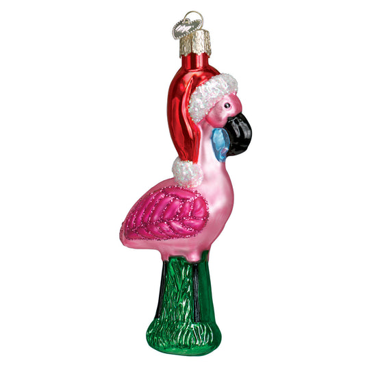 Yard Flamingo Glass Ornament - Tampa Home & Garden Store