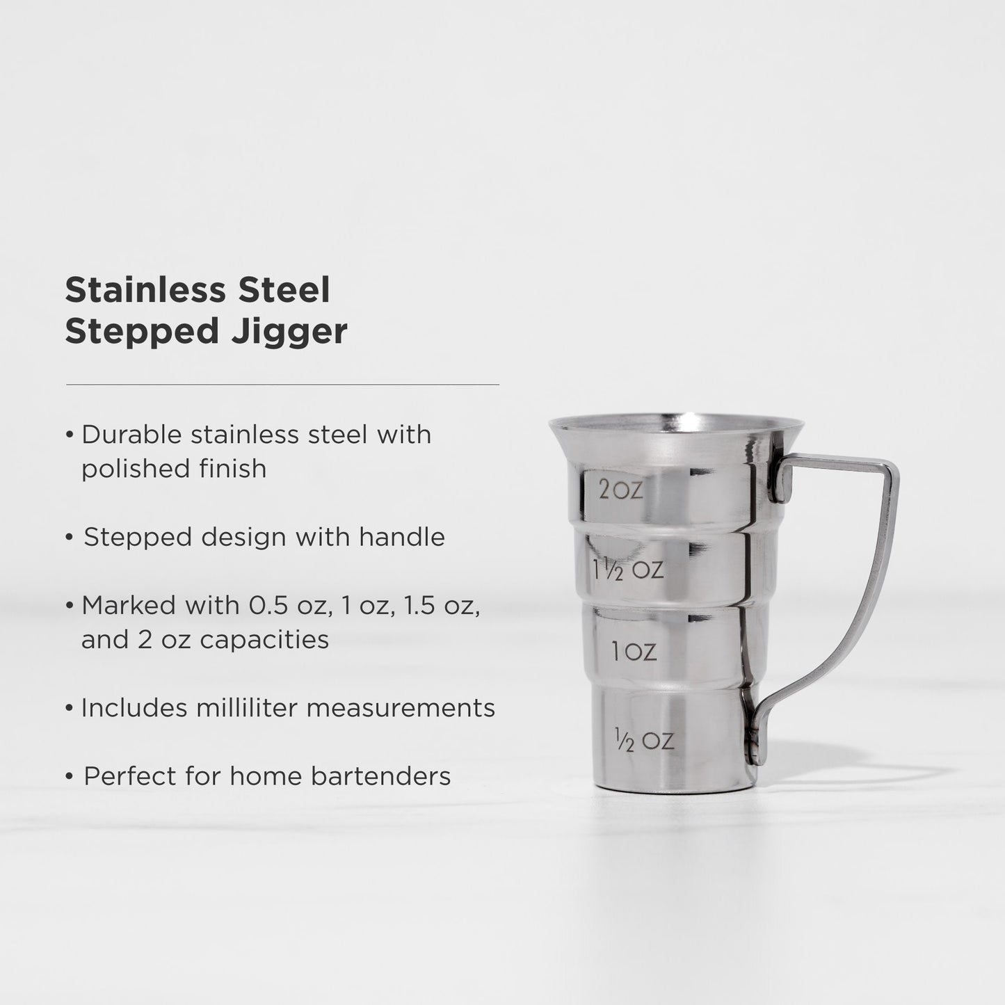Harrison Stainless Steel Cocktail Jigger
