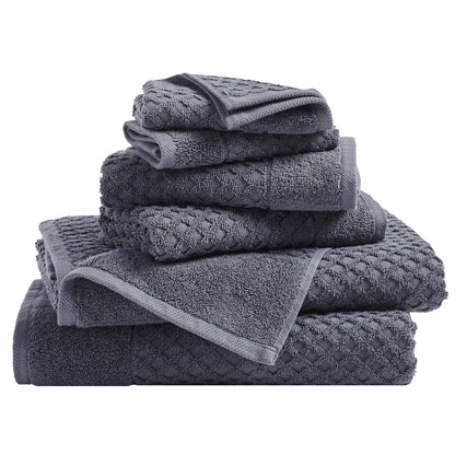 Cotton Diamond Waffle Weave Bath Towel Set